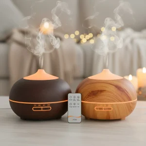 A Ruhhy aromaterápiás párásító sötétbarna és világosbarna színekben