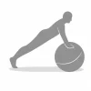 A fitnes labda 75 cm-es mérete tökéletes alap a fekvőtámaszhoz