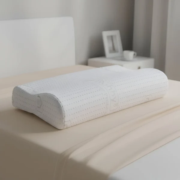 Az anatómiai párna megfordítva egy ágyon