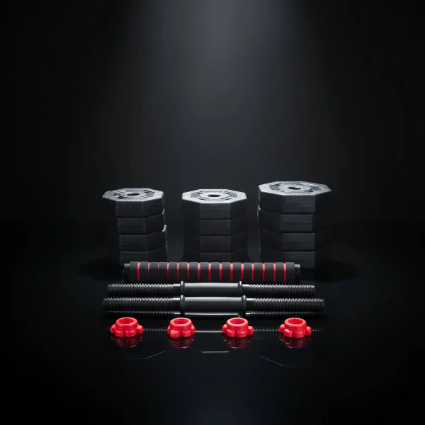 Az Umbro 19 részes súlyzószett minden tartozéka