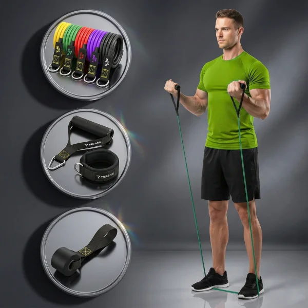 A Trizand fitness gumiszalag szett alkalmazása, és egyes részei