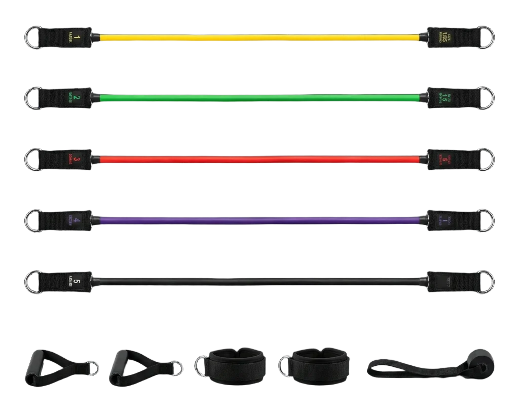 A gumiszalag készlet 5 darabja, 5 különböző színben