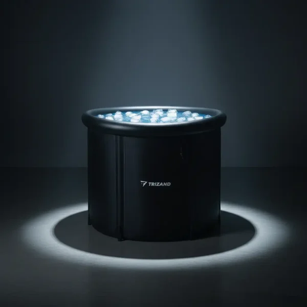 A Trizand merülő dézsa feltöltött állapotban, egy stúdióban fotózva