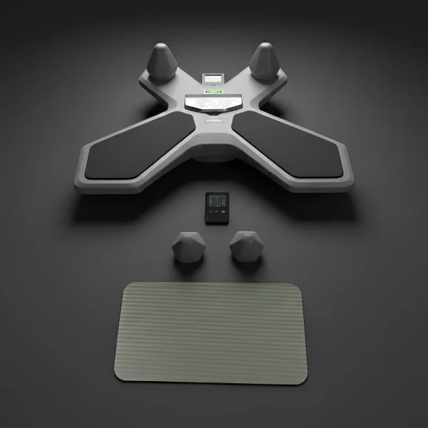 A Trizand egyensúly deszka és a csomagban megtalálható tartozékok