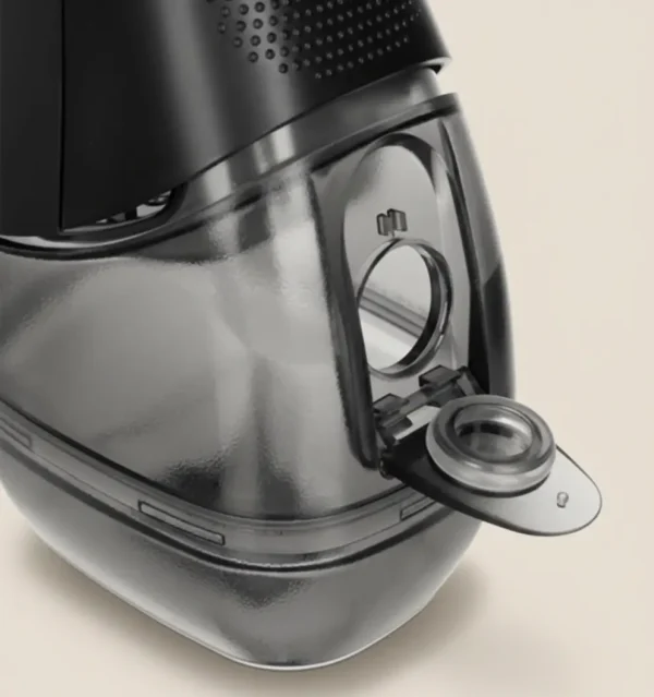 A Soulima szájzuhany tartálya és annak beöntő nyílása