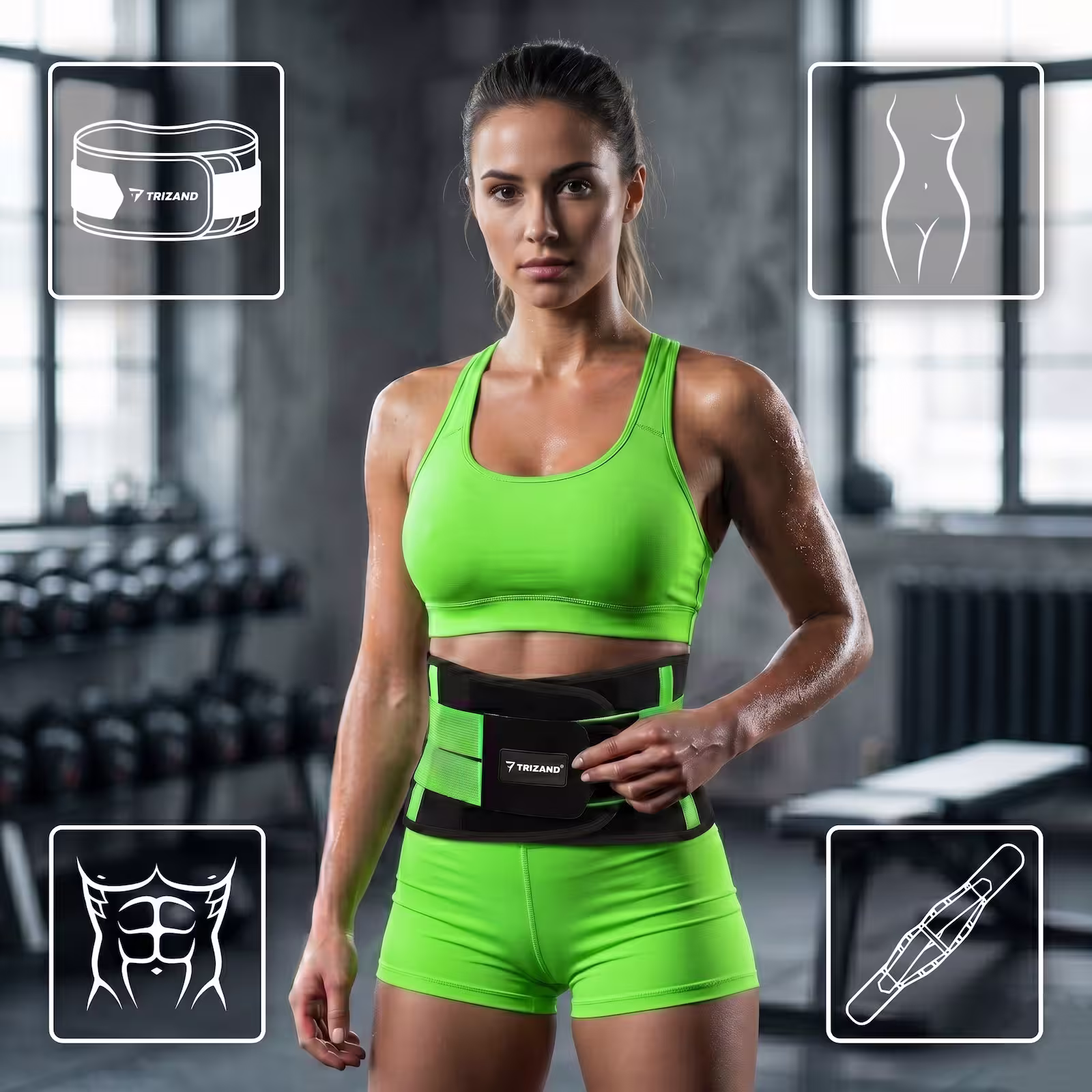 A Trizand neoprén alakformáló öv helyes viseletének bemutatása