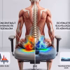 Egy hagyományos ülőfelület, valamint az ergonomikus ülőpárna közötti különbség prezentálása
